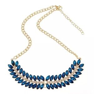 BLUE CRYSTAL CHOKER NECKLACE #160